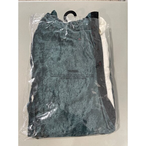 Noble Maiden Costume Size Large Renaissance Blue Green Velvet Dress NEW - Picture 4 of 7